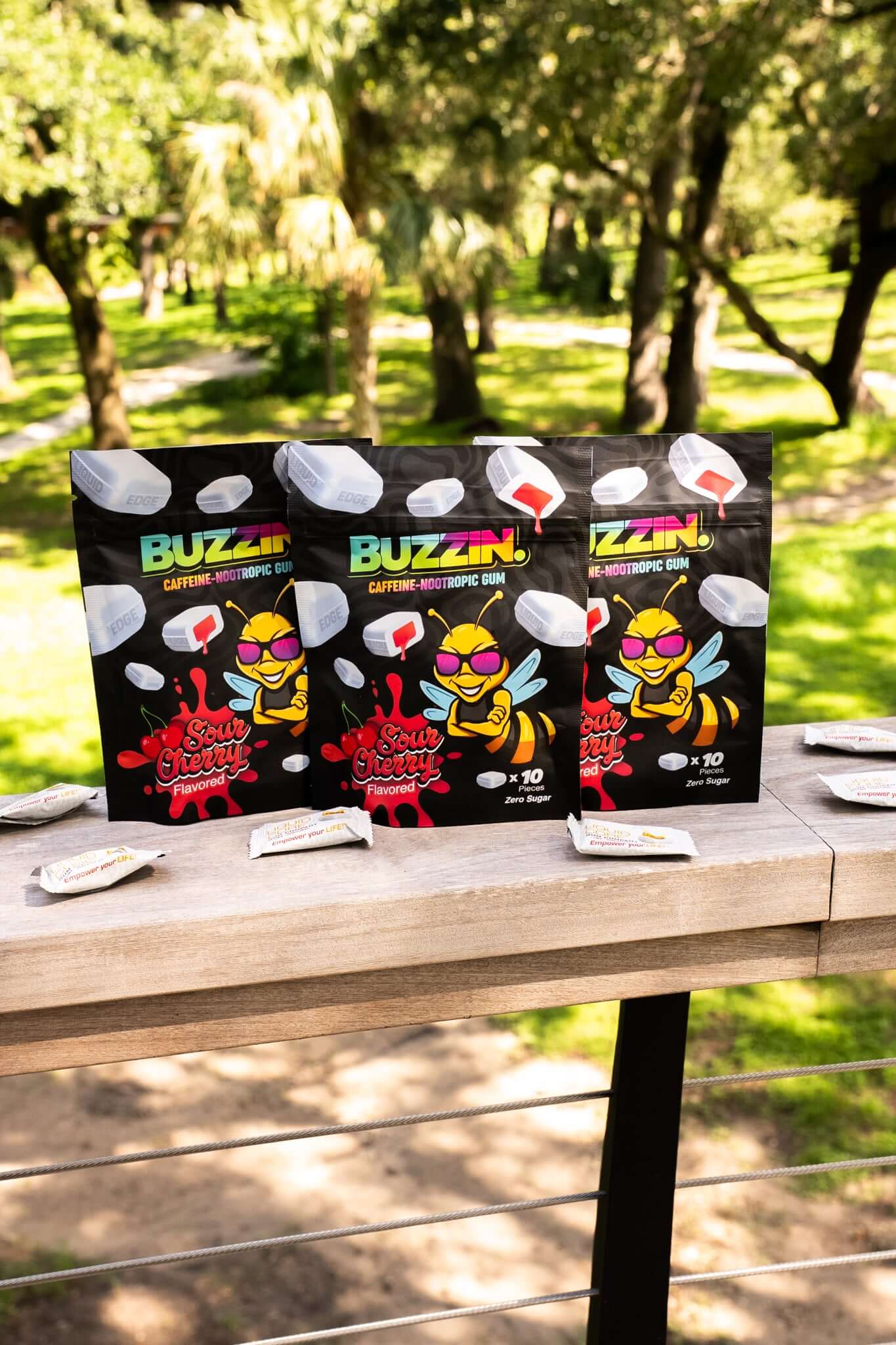 Buzzin energy gum used for workout focus and performance